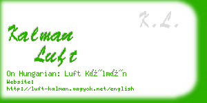 kalman luft business card
